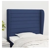Image de Hoofdbord met randen 103x23x118/128 cm stof blauw3118092
