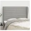 Image de Hoofdbord met randen 147x23x118/128 cm stof lichtgrijs3118094