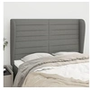 Image de Hoofdbord met randen 147x23x118/128 cm stof donkergrijs3118095