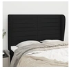 Image de Hoofdbord met randen 147x23x118/128 cm stof zwart3118096