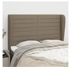 Image de Hoofdbord met randen 147x23x118/128 cm stof taupe3118098