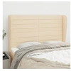 Image de Hoofdbord met randen 147x23x118/128 cm stof cràmekleurig3118099