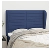 Image de Hoofdbord met randen 147x23x118/128 cm stof blauw3118100