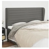 Image de Hoofdbord met randen 163x23x118/128 cm stof donkergrijs3118103