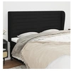 Image de Hoofdbord met randen 163x23x118/128 cm stof zwart3118104
