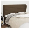 Image de Hoofdbord met randen 163x23x118/128 cm stof donkerbruin3118105