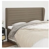 Image de Hoofdbord met randen 163x23x118/128 cm stof taupe3118106