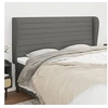 Image de Hoofdbord met randen 203x23x118/128 cm stof donkergrijs3118119