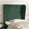 Image de Hoofdbord met randen 83x23x118/128 cm fluweel donkergroen3118129