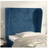 Image de Hoofdbord met randen 83x23x118/128 cm fluweel donkerblauw3118130