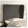 Image de Hoofdbord met randen 93x23x118/128 cm fluweel donkergrijs3118133