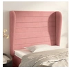 Image de Hoofdbord met randen 93x23x118/128 cm fluweel roze3118137