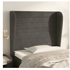Image de Hoofdbord met randen 103x23x118/128 cm fluweel donkergrijs3118139