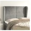 Image de Hoofdbord met randen 147x23x118/128 cm fluweel lichtgrijs3118144