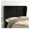 Image de Hoofdbord met randen 147x23x118/128 cm fluweel zwart3118146