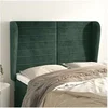 Image de Hoofdbord met randen 147x23x118/128 cm fluweel donkergroen3118147