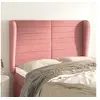 Image de Hoofdbord met randen 147x23x118/128 cm fluweel roze3118149