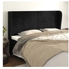 Image de Hoofdbord met randen 163x23x118/128 cm fluweel zwart3118152