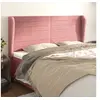 Image de Hoofdbord met randen 163x23x118/128 cm fluweel roze3118155