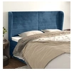 Image de Hoofdbord met randen 183x23x118/128 cm fluweel donkerblauw3118160