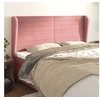 Image de Hoofdbord met randen 183x23x118/128 cm fluweel roze3118161
