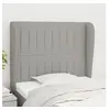 Image de Hoofdbord met randen 83x23x118/128 cm stof lichtgrijs3118168