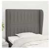 Image de Hoofdbord met randen 83x23x118/128 cm stof donkergrijs3118169