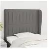 Image de Hoofdbord met randen 93x23x118/128 cm stof donkergrijs3118177