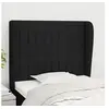 Image de Hoofdbord met randen 93x23x118/128 cm stof zwart3118178