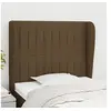 Image de Hoofdbord met randen 93x23x118/128 cm stof donkerbruin3118179