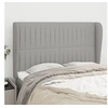 Image de Hoofdbord met randen 147x23x118/128 cm stof lichtgrijs3118192