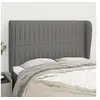 Image de Hoofdbord met randen 147x23x118/128 cm stof donkergrijs3118193