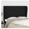 Image de Hoofdbord met randen 147x23x118/128 cm stof zwart3118194