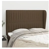 Image de Hoofdbord met randen 147x23x118/128 cm stof donkerbruin3118195