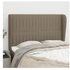 Image de Hoofdbord met randen 147x23x118/128 cm stof taupe3118196