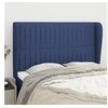 Image de Hoofdbord met randen 147x23x118/128 cm stof blauw3118198