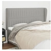 Image de Hoofdbord met randen 183x23x118/128 cm stof lichtgrijs3118208