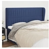 Image de Hoofdbord met randen 203x23x118/128 cm stof blauw3118222