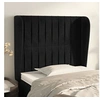 Image de Hoofdbord met randen 93x23x118/128 cm fluweel zwart3118232