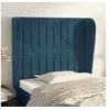 Image de Hoofdbord met randen 93x23x118/128 cm fluweel donkerblauw3118234