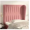 Image de Hoofdbord met randen 93x23x118/128 cm fluweel roze3118235