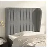 Image de Hoofdbord met randen 103x23x118/128 cm fluweel lichtgrijs3118236