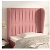 Image de Hoofdbord met randen 103x23x118/128 cm fluweel roze3118241