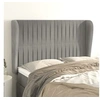 Image de Hoofdbord met randen 147x23x118/128 cm fluweel lichtgrijs3118242