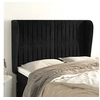Image de Hoofdbord met randen 147x23x118/128 cm fluweel zwart3118244