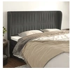 Image de Hoofdbord met randen 163x23x118/128 cm fluweel donkergrijs3118249