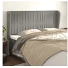 Image de Hoofdbord met randen 183x23x118/128 cm fluweel lichtgrijs3118254