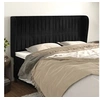 Image de Hoofdbord met randen 183x23x118/128 cm fluweel zwart3118256