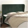 Image de Hoofdbord met randen 183x23x118/128 cm fluweel donkergroen3118257