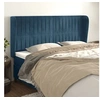 Image de Hoofdbord met randen 183x23x118/128 cm fluweel donkerblauw3118258